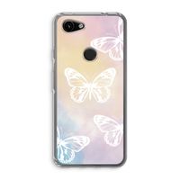 White butterfly: Google Pixel 3a Transparant Hoesje