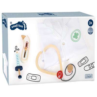 Small Foot - dokterjas met houten accessoires, 4dlg.