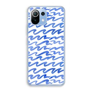 Blauwe golven: Xiaomi Mi 11 Lite Transparant Hoesje