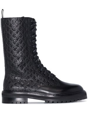 Jimmy Choo bottines Cora à logo embossé - Noir