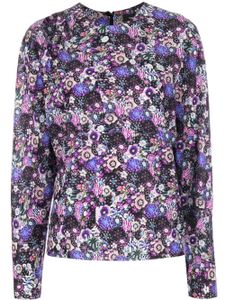 ISABEL MARANT blouse en soie stretch à fleurs - Violet