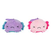 Axolotl pluche omkeer met sleutelhanger 4 assorti 10 cm
