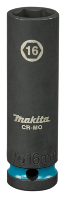 Makita Krachtdop Impact Black, 1/2 16mm lang - E-16461