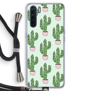 Cactus Lover: Oppo A91 Transparant Hoesje met koord