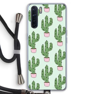Cactus Lover: Oppo A91 Transparant Hoesje met koord