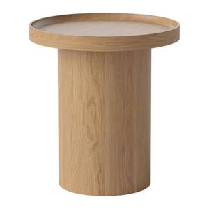 Bolia Plateau Bijzettafel - H 52 x Ø 48 cm - Gelakt Eiken
