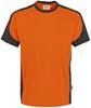 Hakro 290 T-shirt Contrast MIKRALINAR® - Orange/Anthracite - XL