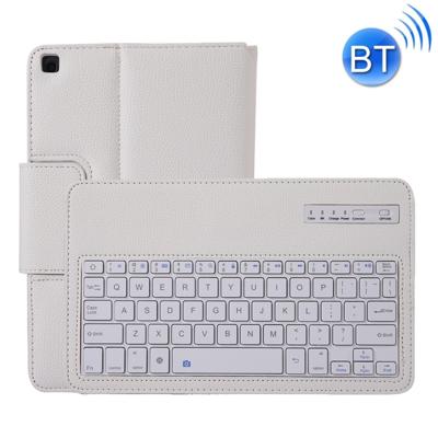SA510 afneembaar Bluetooth-toetsenbord + Litchi textuur PU lederen beschermhoes met houder voor Galaxy tab A 10 1 (2019) T510/T515 (wit)