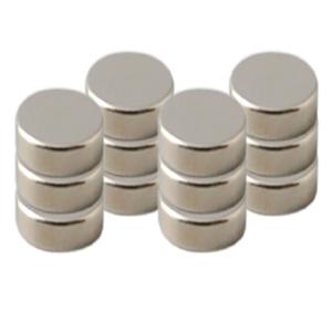 Magneten - 24x st - zilver - D8 mm - rond - koelkast/whiteboard magneetjes