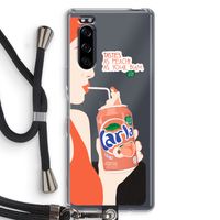 Peach please!: Sony Xperia 5 Transparant Hoesje met koord