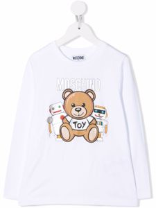 Moschino Kids t-shirt à logo imprimé - Blanc