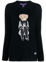 Ralph Lauren Collection pull Cinema Bear en cachemire - Noir