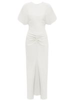 Victoria Beckham robe évasée à taille froncée - Blanc