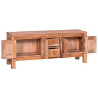 The Living Store Houten Tv-meubel - Mahoniehout - 110 x 30 x 45 cm - Met opbergruimte