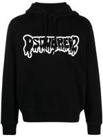 DSQUARED2 hoodie en coton à logo imprimé - Noir