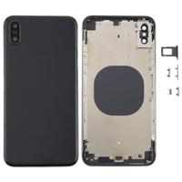 Achterste schutblad met Camera Lens & SIM kaart lade & Zijtoetsen voor iPhone XS Max(Black)