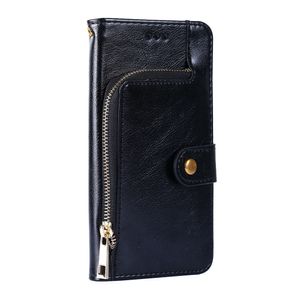 iPhone 12 Mini hoesje - Bookcase - Koord - Pasjeshouder - Portemonnee - Rits - Kunstleer - Zwart