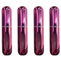 Mini Parfum Flesjes - 4-pack - Navulbaar - Reisflesjes - Parfumverstuiver - Glanzend Roze - thumbnail