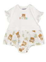 Moschino Kids robe Teddy Bear en coton - Tons neutres - thumbnail