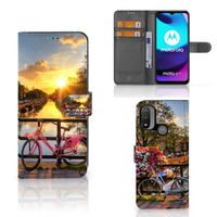 Motorola Moto E20 | E30 | E40 Flip Cover Amsterdamse Grachten - thumbnail