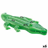 Opblaasartikel voor Zwembad Intex Krokodil 203 x 30 x 114 cm (6 Stuks)