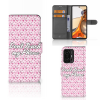 Xiaomi 11T | 11T Pro Portemonnee Hoesje Flowers Pink DTMP - thumbnail