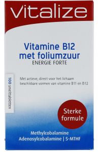 Vitalize Vitamine B12 Energie Forte Smelttabletten 100st