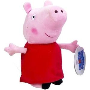 Peppa Pig big knuffels in rood pakje 28 cm knuffeldieren