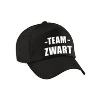 Sportdag team zwart pet kinderen - thumbnail