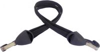 Bibia snelbinder 28 inch met rvs haak / kort 55cm zwart