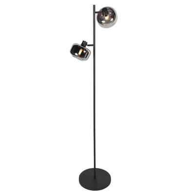 Steinhauer Zwarte vloerlampTenebris 2-lichts - 4213ZW