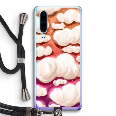 Katoen Wolken: Huawei P30 Transparant Hoesje met koord
