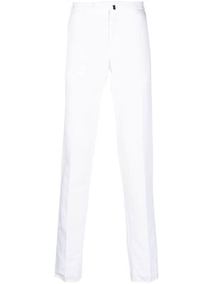 Incotex pantalon droit en lin mélangé - Blanc