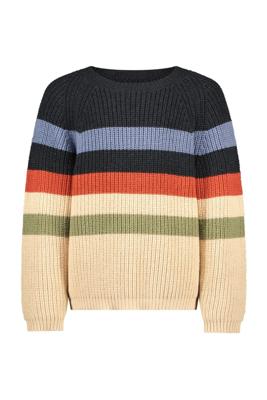 Like Flo winter sweater jongens - beige - Donin - gestreept - gebreid