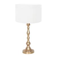 Steinhauer Klassieke schemerlamp Bassiste C met witte linnen kap 3414BR