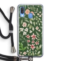 Botanical green sweet flower heaven: Samsung Galaxy A40 Transparant Hoesje met koord Botanical green sweet flower heaven: Samsung Galaxy A40 Transparant Hoesje met koord