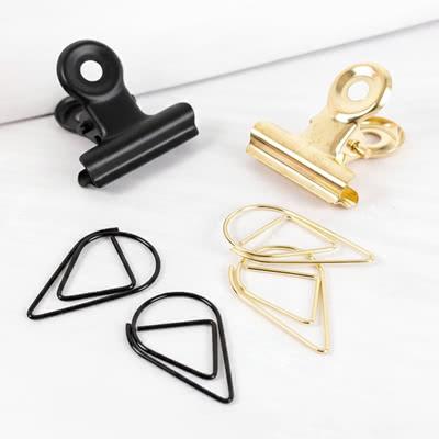 Paperclips druppel goud - set van 12