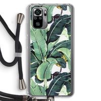 Bananenbladeren: Xiaomi Redmi Note 10S Transparant Hoesje met koord Bananenbladeren: Xiaomi Redmi Note 10S Transparant Hoesje met koord