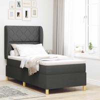 Boxspringbed met Matras Donkergrijs 90x190 cm Donkergrijs