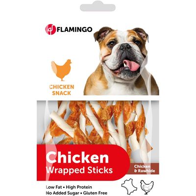 Hondensnack Chick'n Wrapped Sticks 65 gr 65 gr Flamingo Hondensnack Chick'n Wrapped Sticks 65 gr 65 gr Flamingo