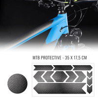 Fiets frame bescherming stickerset carbon look - thumbnail