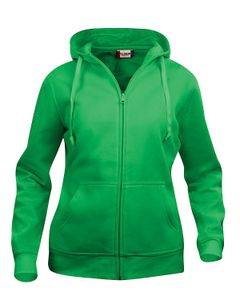 Clique 021035 Basic Hoody Full zip ladies - Appelgroen - M