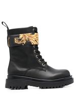 Versace Jeans Couture bottines à imprimé Baroque - Noir