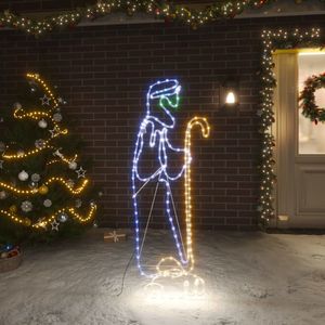 Kerstfiguren herder en lam met 168 LED's