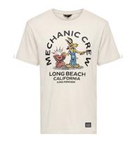 King Kerosin Mechanic Crew T-Shirt Off White-3XL