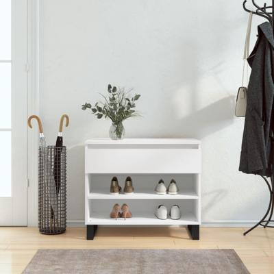 VidaXL Schoenenkast 70x36x60 cm bewerkt hout wit