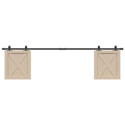 VidaXL Ophangset voor schuifdeur 200 cm koolstofstaal