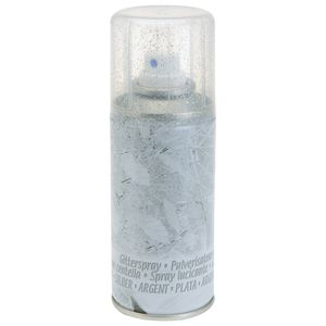 Glitterspray zilver 150 ml
