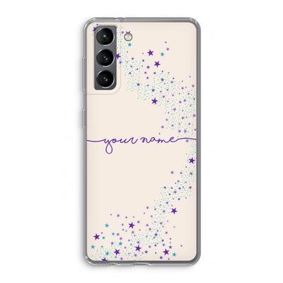 Sterren: Samsung Galaxy S21 Transparant Hoesje