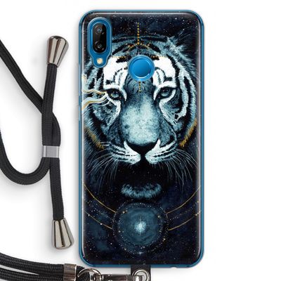 Darkness Tiger: Huawei P20 Lite Transparant Hoesje met koord